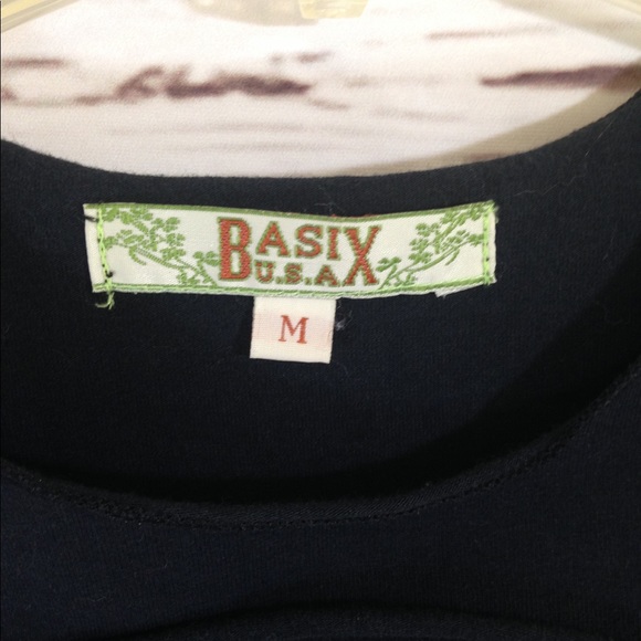 SOLD ~ IBasix USA Black CutOut Top with White Goth - Picture 3 of 6